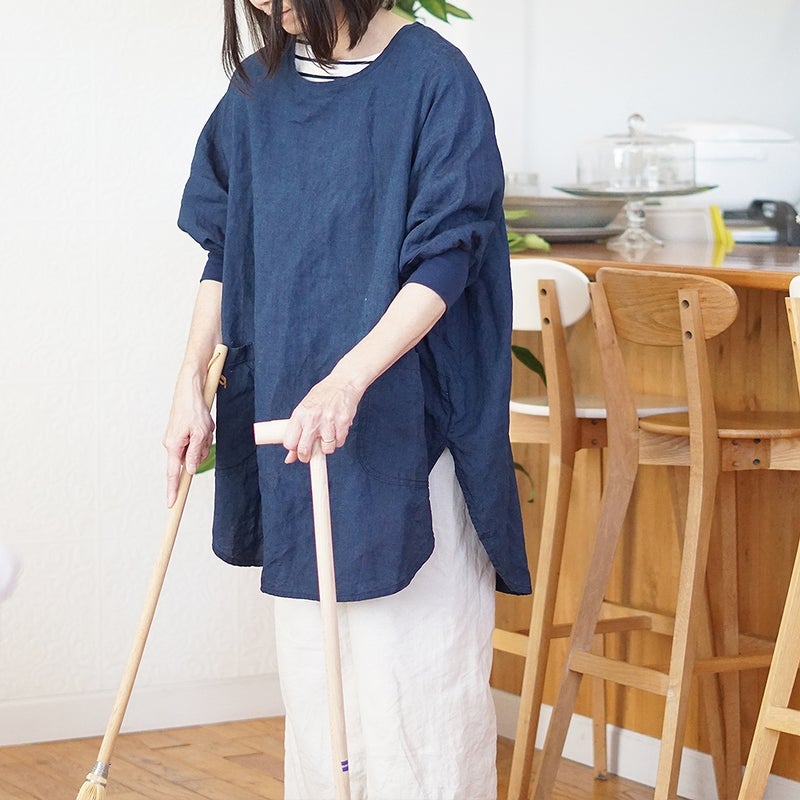 Branch m‘.,ブランチエム,ナチュラル,30代,40代,50代,60代,リネン,ゆったり,チュニック,リネンチュニック,割烹着,リネン割烹着,エプロン,リネンエプロン