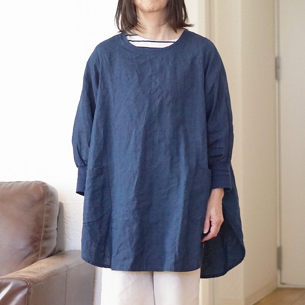 Branch m‘.,ブランチエム,ナチュラル,30代,40代,50代,60代,リネン,ゆったり,チュニック,リネンチュニック,割烹着,リネン割烹着,エプロン,リネンエプロン