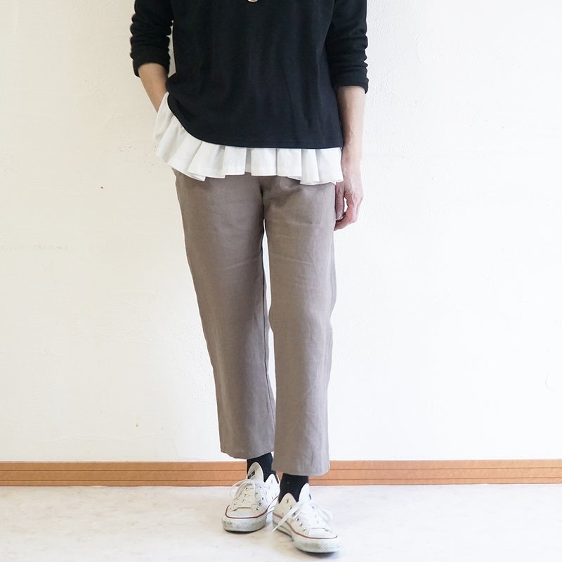 Branch m‘.,ブランチエム,ナチュラル,30代,40代,50代,60代,リネン,ゆったり,パンツ,リネンパンツ,スリムパンツ,ストレートパンツ,
