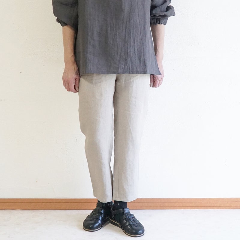 Branch m‘.,ブランチエム,ナチュラル,30代,40代,50代,60代,リネン,ゆったり,パンツ,リネンパンツ,スリムパンツ,ストレートパンツ,