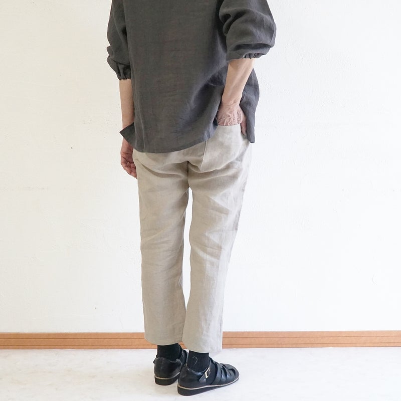 Branch m‘.,ブランチエム,ナチュラル,30代,40代,50代,60代,リネン,ゆったり,パンツ,リネンパンツ,スリムパンツ,ストレートパンツ,