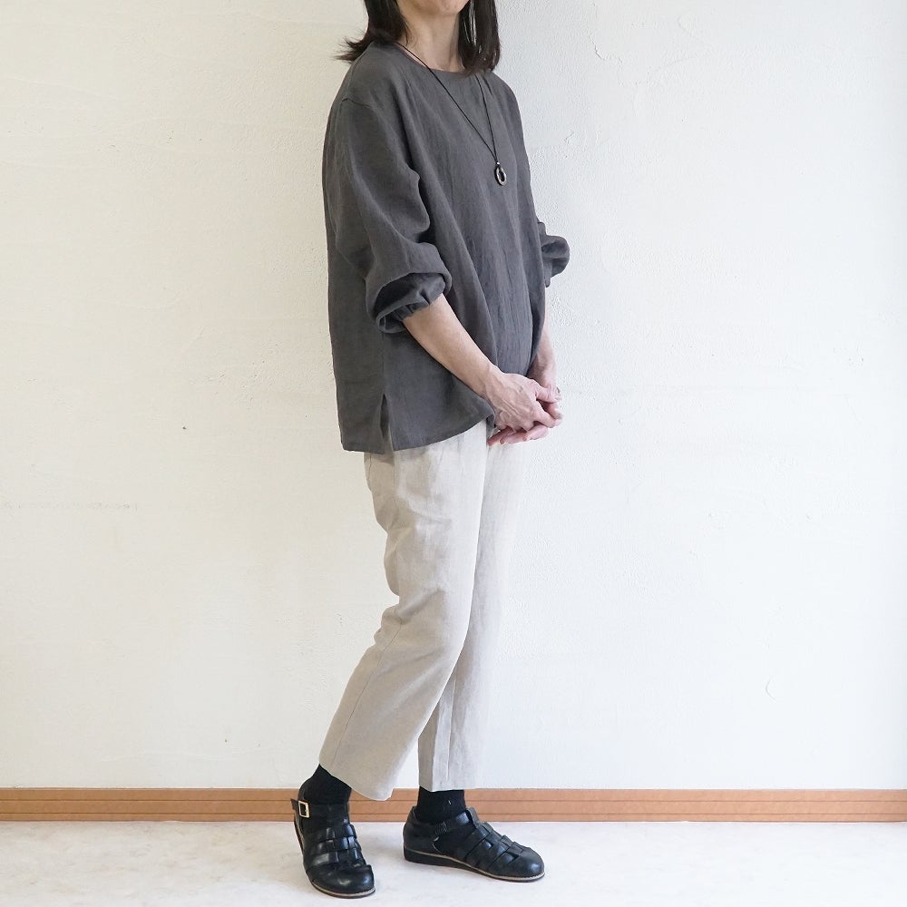 Branch m‘.,ブランチエム,ナチュラル,30代,40代,50代,60代,リネン,ゆったり,パンツ,リネンパンツ,スリムパンツ,ストレートパンツ,