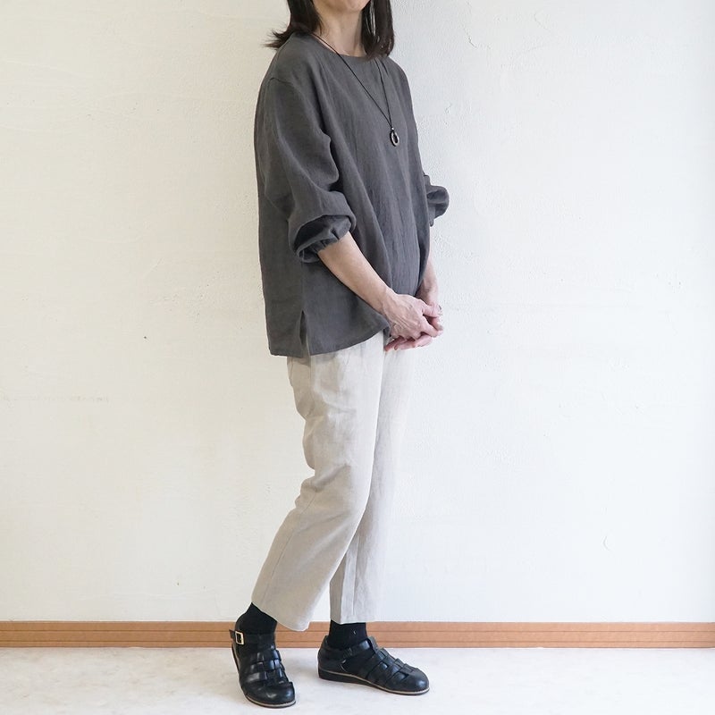 Branch m‘.,ブランチエム,ナチュラル,30代,40代,50代,60代,リネン,ゆったり,パンツ,リネンパンツ,スリムパンツ,ストレートパンツ,