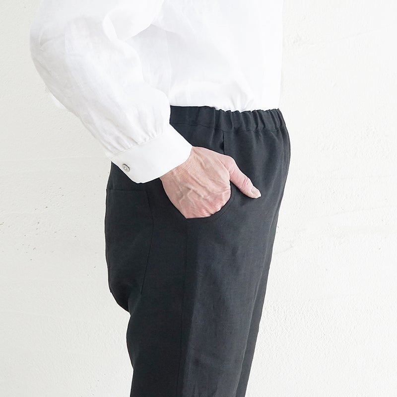 Branch m‘.,ブランチエム,ナチュラル,30代,40代,50代,60代,リネン,ゆったり,パンツ,リネンパンツ,スリムパンツ,ストレートパンツ,