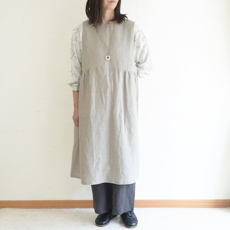 Branch m‘.,ブランチエム,ナチュラル,30代,40代,50代,60代,リネン,ゆったり,ワンピース,リネンワンピース,2wayワンピース,ノースリーブワンピース,2way,