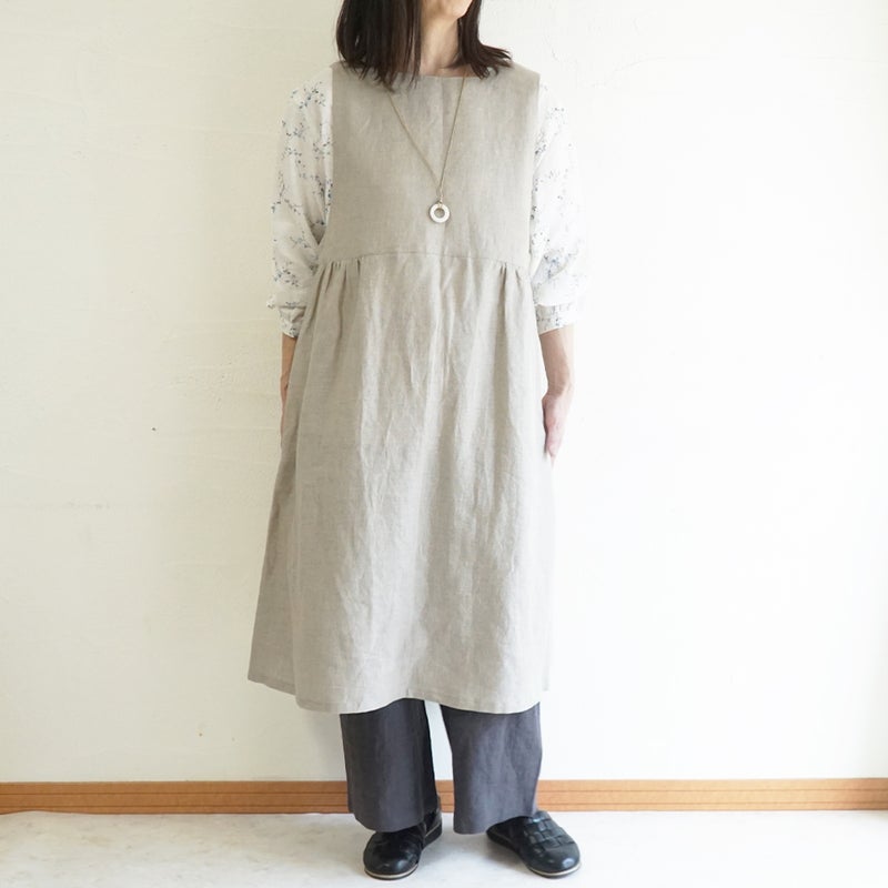 Branch m‘.,ブランチエム,ナチュラル,30代,40代,50代,60代,リネン,ゆったり,ワンピース,リネンワンピース,2wayワンピース,ノースリーブワンピース,2way,