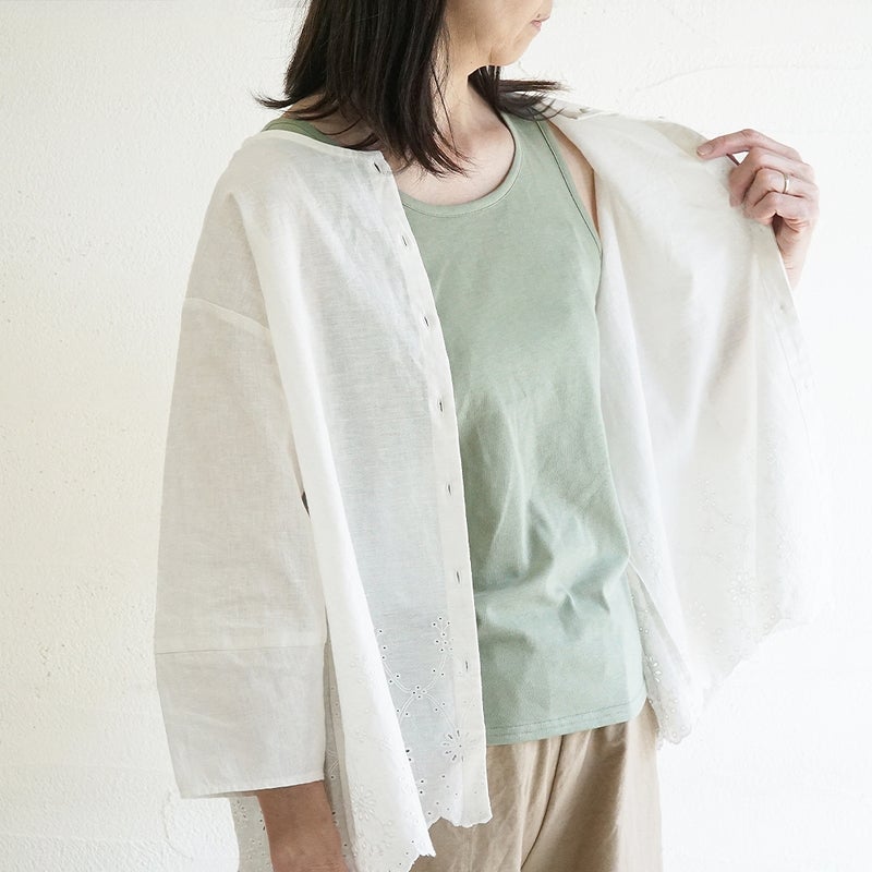 Branch m‘.,ブランチエム,ナチュラル,30代,40代,50代,60代,コットン,ゆったり,綿,タンクトップ,インナー