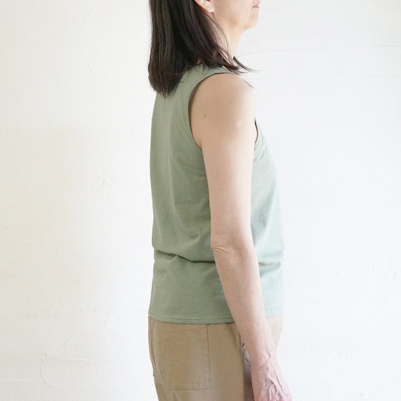 Branch m‘.,ブランチエム,ナチュラル,30代,40代,50代,60代,コットン,ゆったり,綿,タンクトップ,インナー