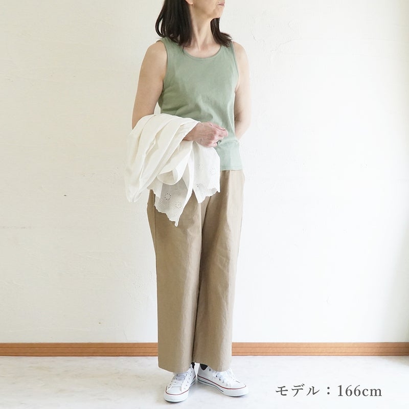 Branch m‘.,ブランチエム,ナチュラル,30代,40代,50代,60代,コットン,ゆったり,綿,タンクトップ,インナー