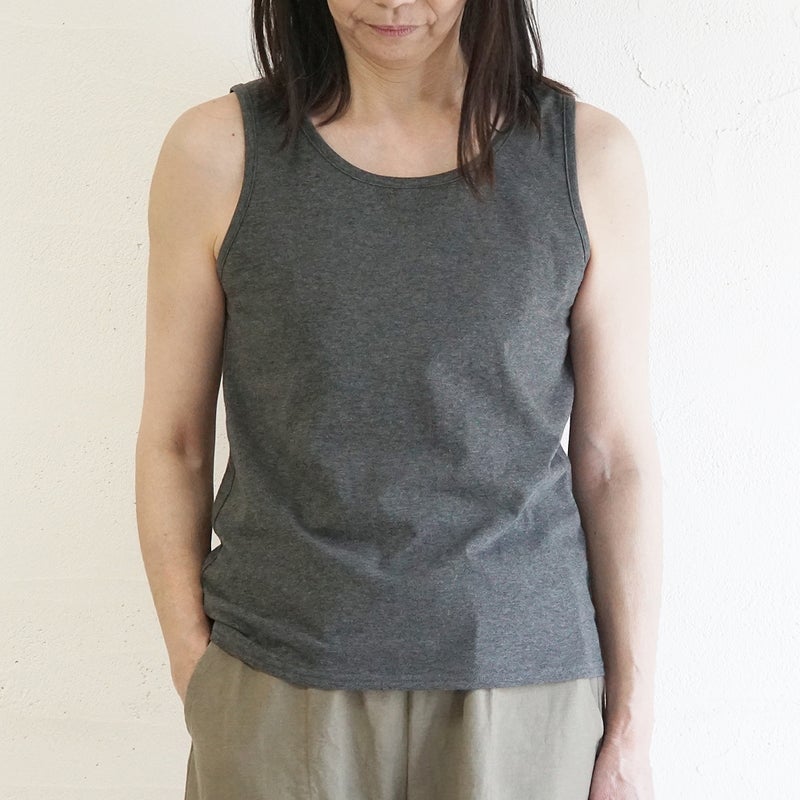 Branch m‘.,ブランチエム,ナチュラル,30代,40代,50代,60代,コットン,ゆったり,綿,タンクトップ,インナー