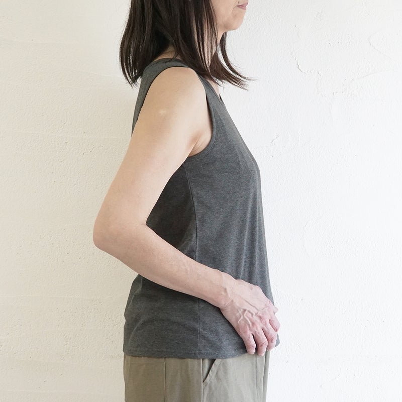 Branch m‘.,ブランチエム,ナチュラル,30代,40代,50代,60代,コットン,ゆったり,綿,タンクトップ,インナー