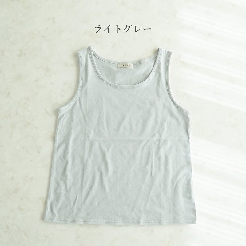Branch m‘.,ブランチエム,ナチュラル,30代,40代,50代,60代,コットン,ゆったり,綿,タンクトップ,インナー