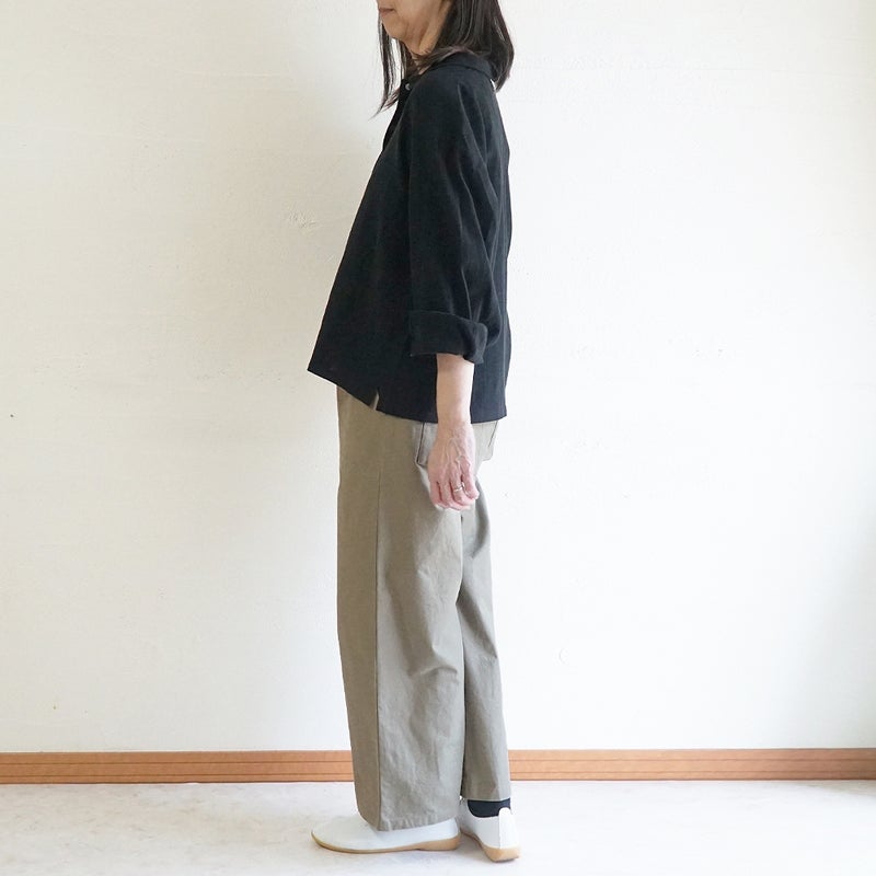 Branch m‘.,ブランチエム,ナチュラル,30代,40代,50代,60代,コットン,ゆったり,綿,パンツ,ベイカーパンツ,ストレートパンツ,ワイドストレートパンツ