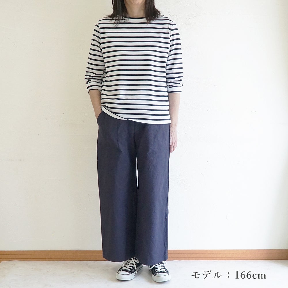 Branch m‘.,ブランチエム,ナチュラル,30代,40代,50代,60代,コットン,ゆったり,綿,パンツ,ベイカーパンツ,ストレートパンツ,ワイドストレートパンツ