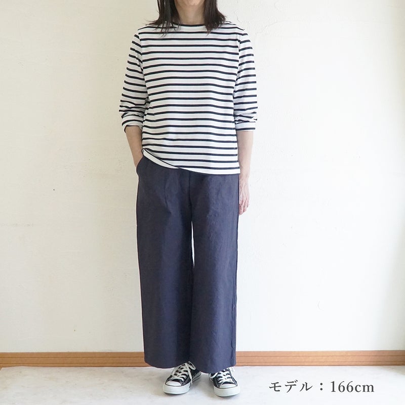 Branch m‘.,ブランチエム,ナチュラル,30代,40代,50代,60代,コットン,ゆったり,綿,パンツ,ベイカーパンツ,ストレートパンツ,ワイドストレートパンツ