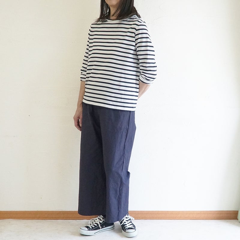 Branch m‘.,ブランチエム,ナチュラル,30代,40代,50代,60代,コットン,ゆったり,綿,パンツ,ベイカーパンツ,ストレートパンツ,ワイドストレートパンツ