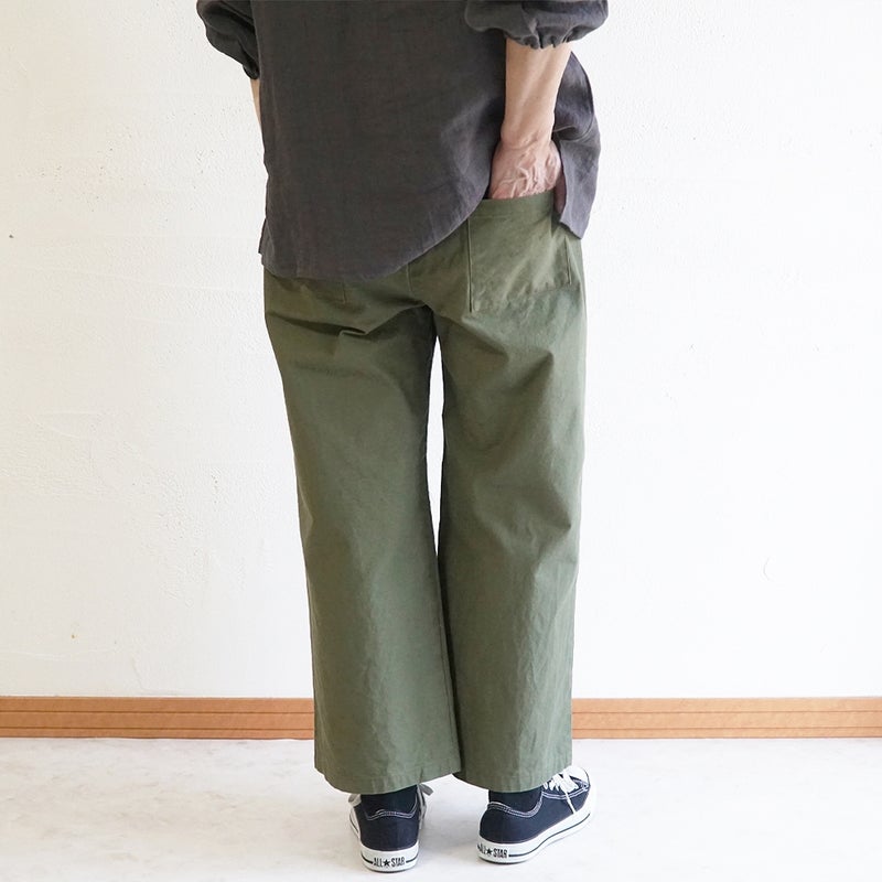 Branch m‘.,ブランチエム,ナチュラル,30代,40代,50代,60代,コットン,ゆったり,綿,パンツ,ベイカーパンツ,ストレートパンツ,ワイドストレートパンツ