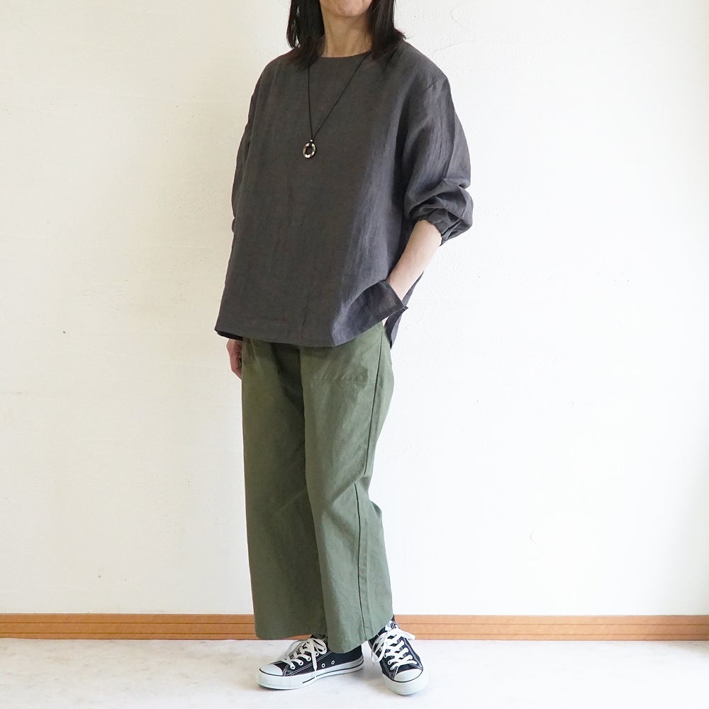 Branch m‘.,ブランチエム,ナチュラル,30代,40代,50代,60代,コットン,ゆったり,綿,パンツ,ベイカーパンツ,ストレートパンツ,ワイドストレートパンツ
