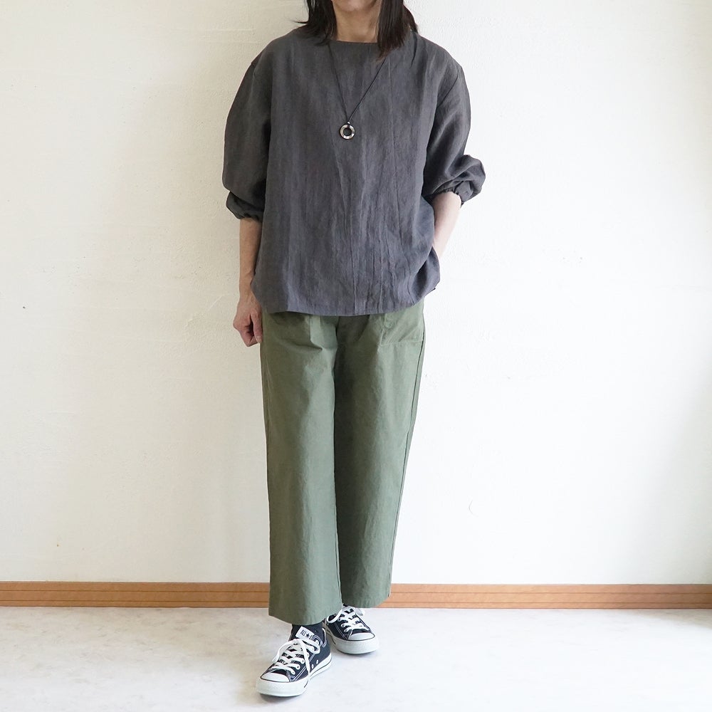 Branch m‘.,ブランチエム,ナチュラル,30代,40代,50代,60代,コットン,ゆったり,綿,パンツ,ベイカーパンツ,ストレートパンツ,ワイドストレートパンツ