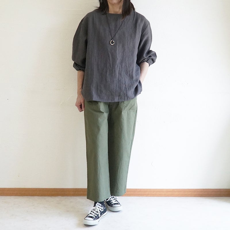 Branch m‘.,ブランチエム,ナチュラル,30代,40代,50代,60代,コットン,ゆったり,綿,パンツ,ベイカーパンツ,ストレートパンツ,ワイドストレートパンツ
