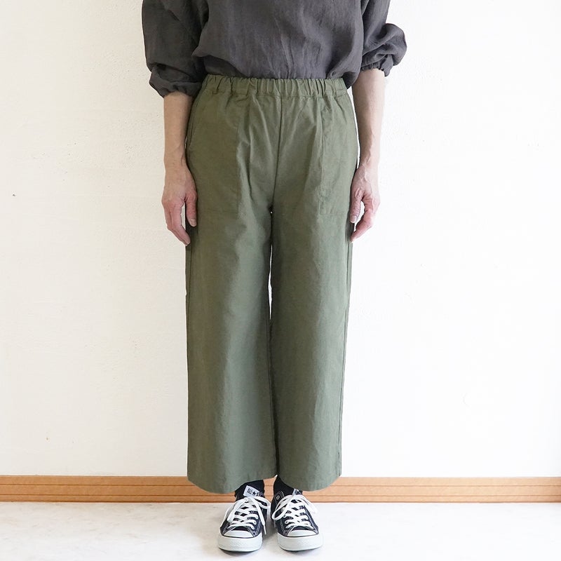 Branch m‘.,ブランチエム,ナチュラル,30代,40代,50代,60代,コットン,ゆったり,綿,パンツ,ベイカーパンツ,ストレートパンツ,ワイドストレートパンツ