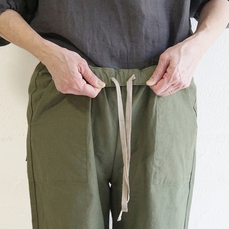 Branch m‘.,ブランチエム,ナチュラル,30代,40代,50代,60代,コットン,ゆったり,綿,パンツ,ベイカーパンツ,ストレートパンツ,ワイドストレートパンツ