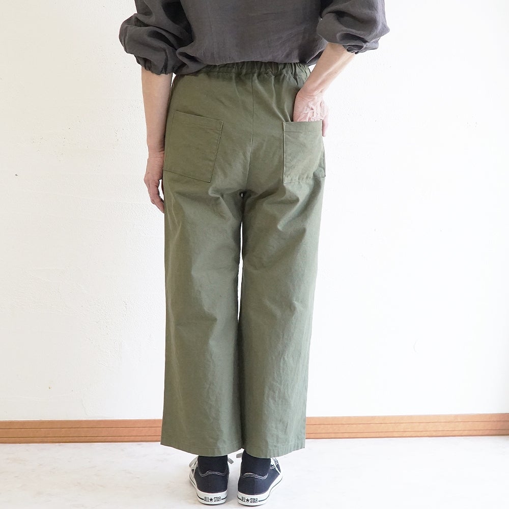 Branch m‘.,ブランチエム,ナチュラル,30代,40代,50代,60代,コットン,ゆったり,綿,パンツ,ベイカーパンツ,ストレートパンツ,ワイドストレートパンツ