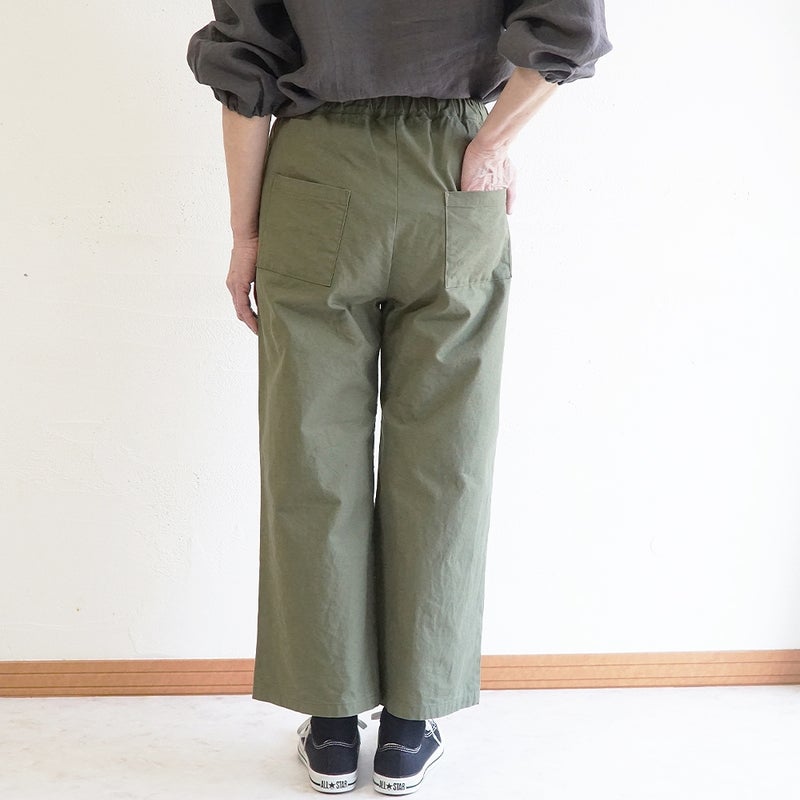 Branch m‘.,ブランチエム,ナチュラル,30代,40代,50代,60代,コットン,ゆったり,綿,パンツ,ベイカーパンツ,ストレートパンツ,ワイドストレートパンツ
