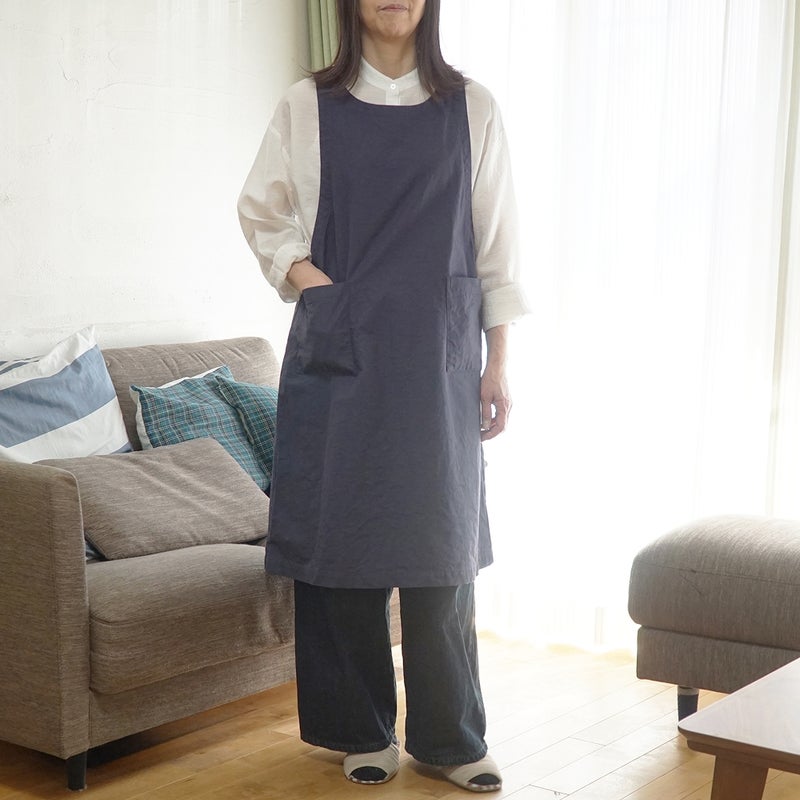 Branch m‘.,ブランチエム,ナチュラル,30代,40代,50代,60代,コットン,ゆったり,綿,エプロン,ワンピース,エプロンワンピース,