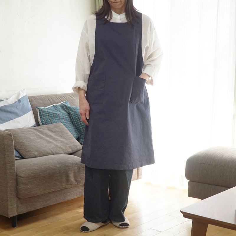 Branch m‘.,ブランチエム,ナチュラル,30代,40代,50代,60代,コットン,ゆったり,綿,エプロン,ワンピース,エプロンワンピース,