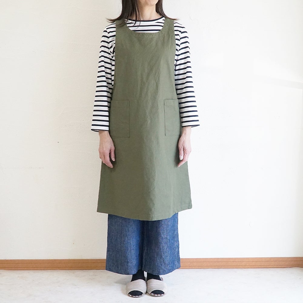 Branch m‘.,ブランチエム,ナチュラル,30代,40代,50代,60代,コットン,ゆったり,綿,エプロン,ワンピース,エプロンワンピース,