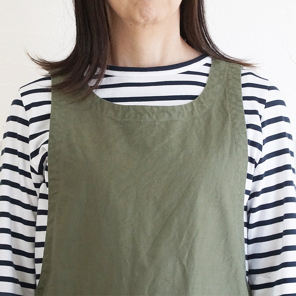 Branch m‘.,ブランチエム,ナチュラル,30代,40代,50代,60代,コットン,ゆったり,綿,エプロン,ワンピース,エプロンワンピース,