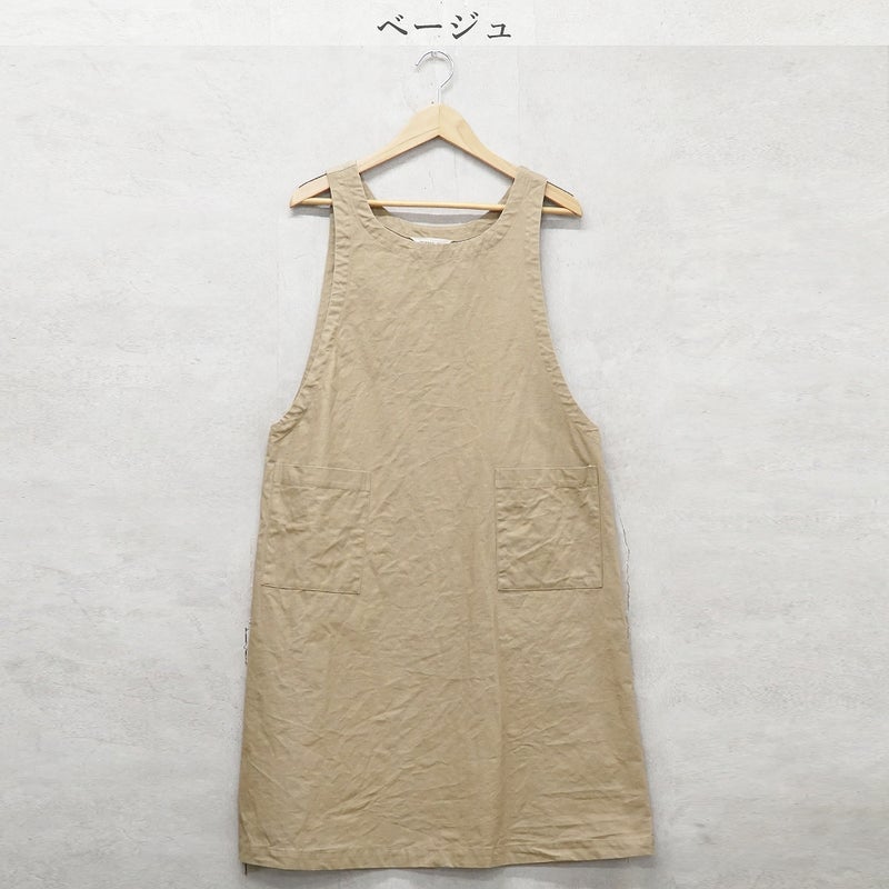 Branch m‘.,ブランチエム,ナチュラル,30代,40代,50代,60代,コットン,ゆったり,綿,エプロン,ワンピース,エプロンワンピース,