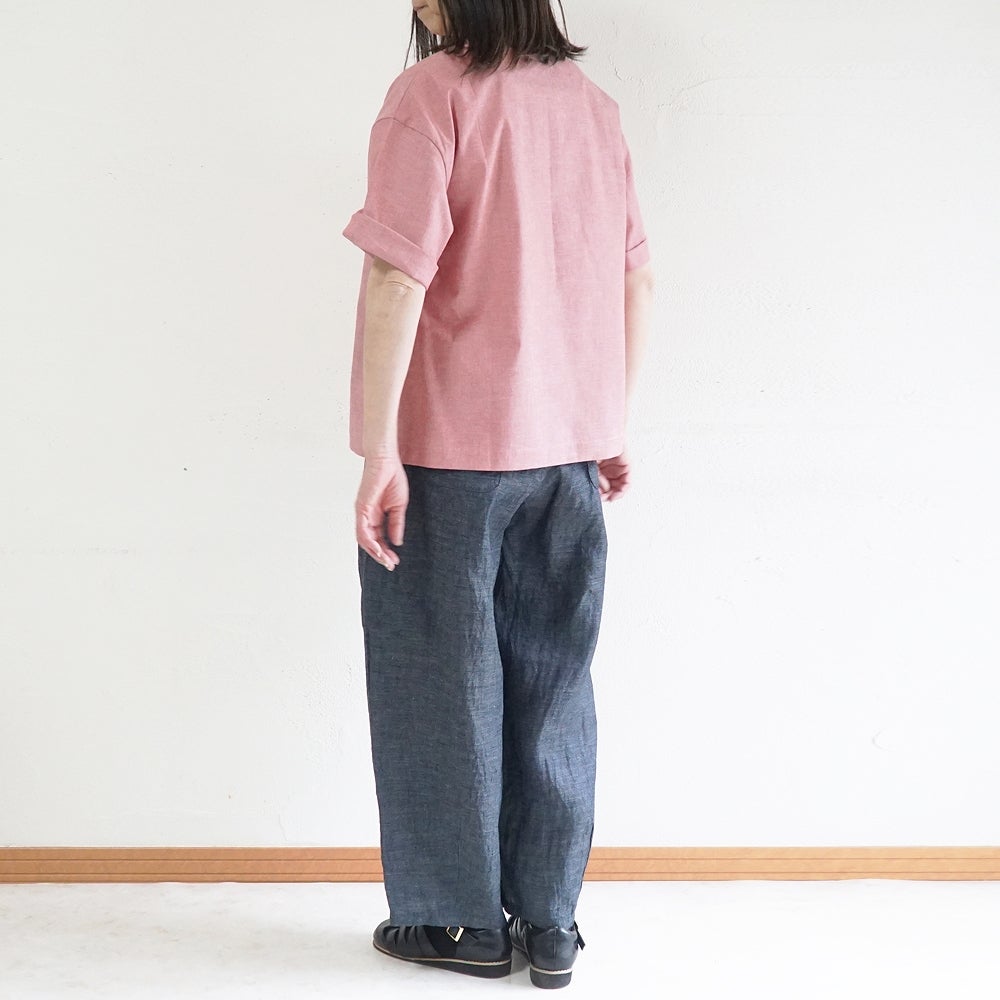 Branch m‘.,ブランチエム,ナチュラル,30代,40代,50代,60代,リネン,麻,ゆったり,パンツ,デニム,デニムパンツ,リネンデニム,ワイドパンツ,コクーンパンツ,バルーンパンツ,