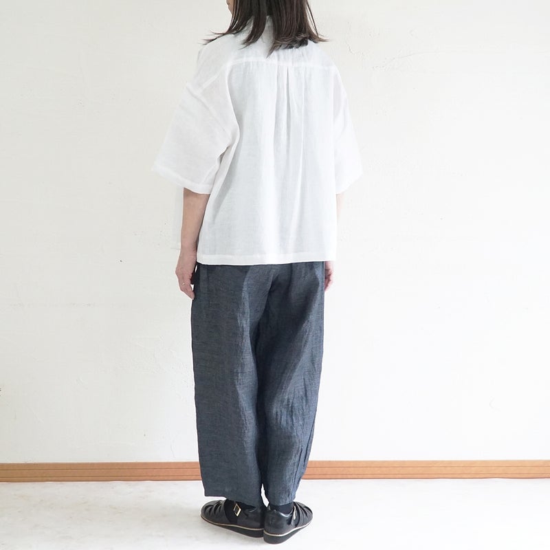 Branch m‘.,ブランチエム,ナチュラル,30代,40代,50代,60代,リネン,麻,ゆったり,パンツ,デニム,デニムパンツ,リネンデニム,ワイドパンツ,コクーンパンツ,バルーンパンツ,