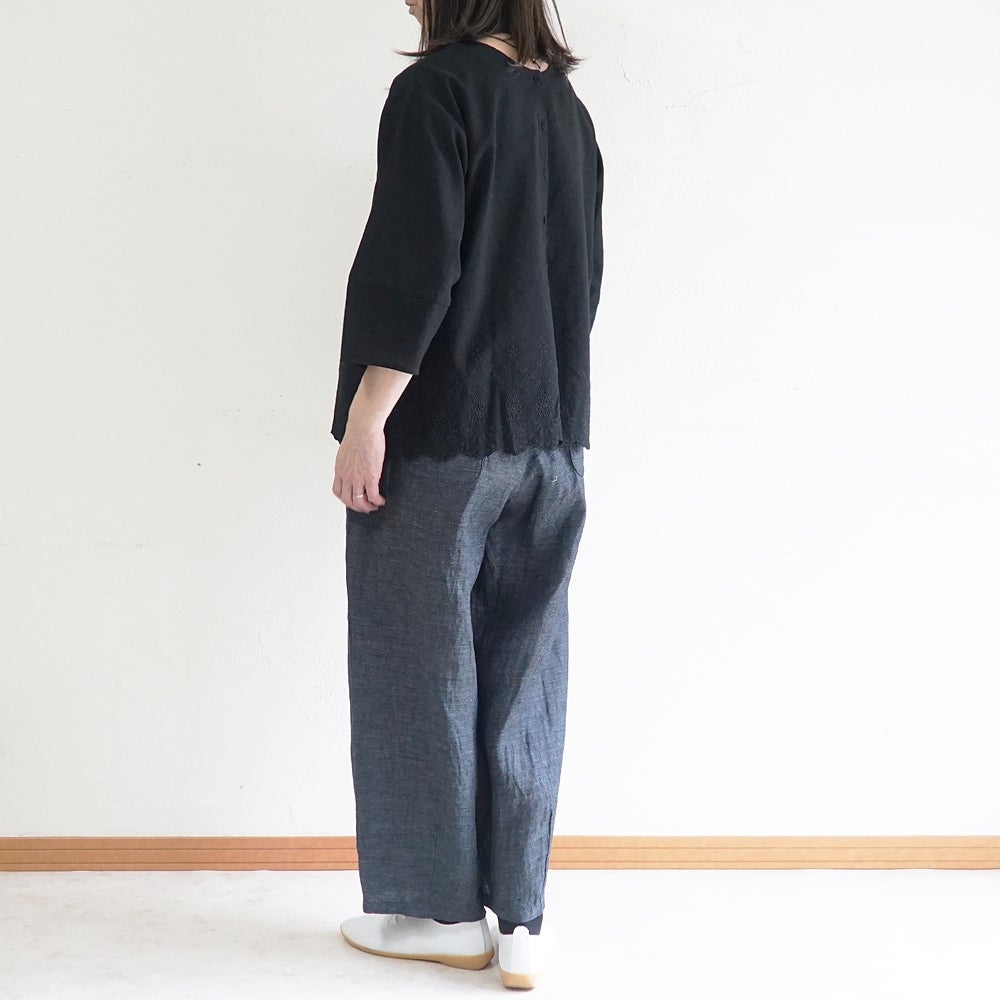 Branch m‘.,ブランチエム,ナチュラル,30代,40代,50代,60代,リネン,麻,ゆったり,パンツ,デニム,デニムパンツ,リネンデニム,ワイドパンツ,コクーンパンツ,バルーンパンツ,