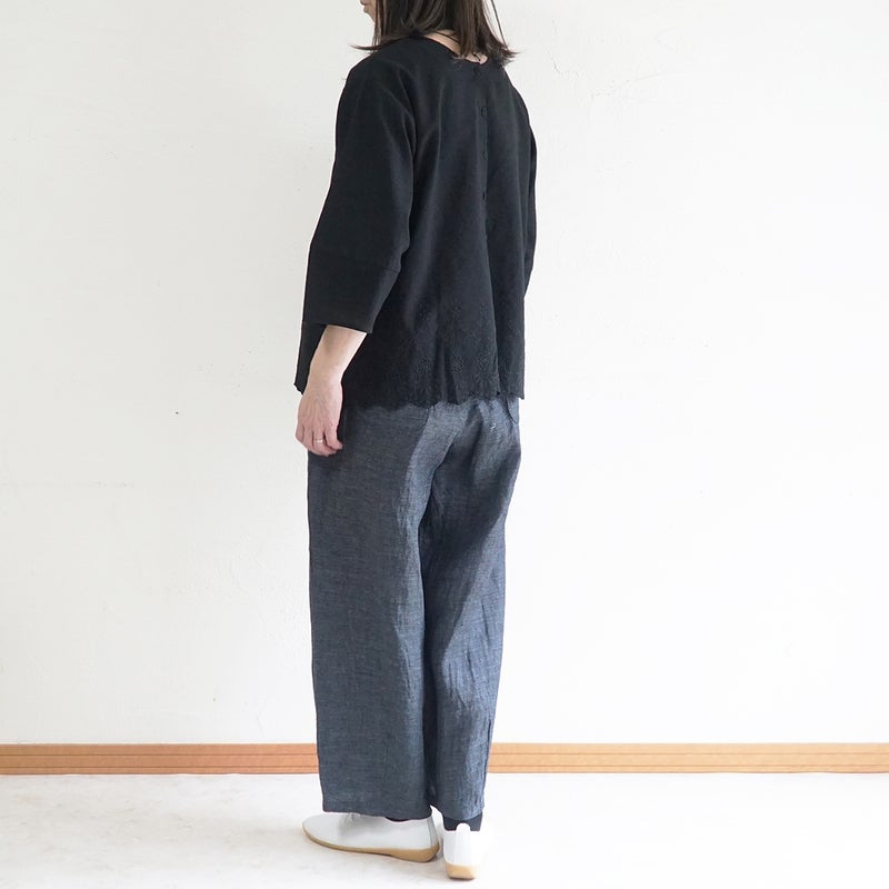 Branch m‘.,ブランチエム,ナチュラル,30代,40代,50代,60代,リネン,麻,ゆったり,パンツ,デニム,デニムパンツ,リネンデニム,ワイドパンツ,コクーンパンツ,バルーンパンツ,