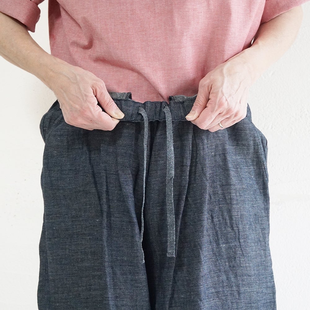 Branch m‘.,ブランチエム,ナチュラル,30代,40代,50代,60代,リネン,麻,ゆったり,パンツ,デニム,デニムパンツ,リネンデニム,ワイドパンツ,コクーンパンツ,バルーンパンツ,