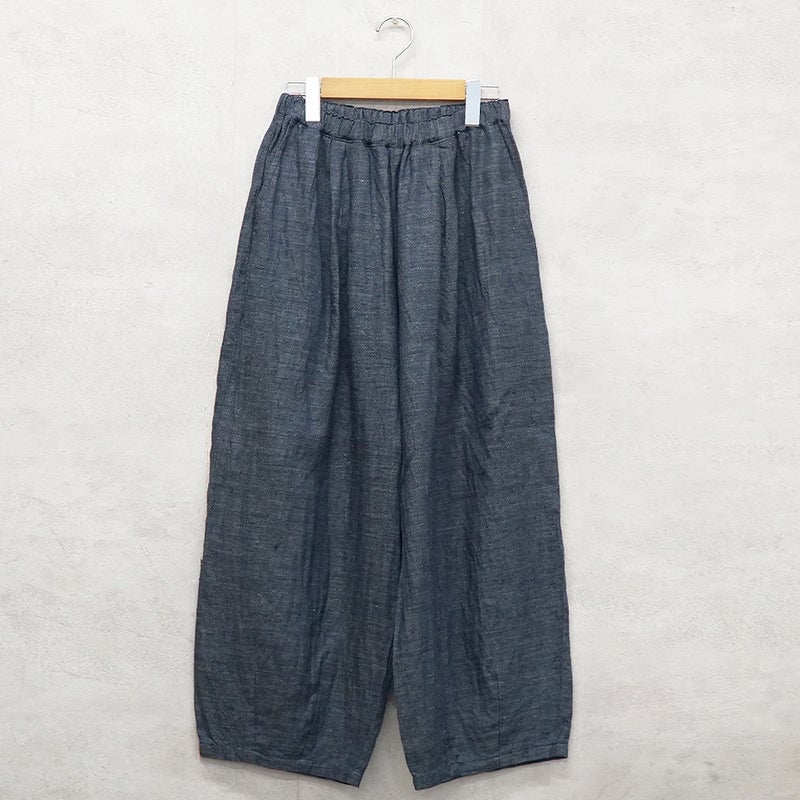 Branch m‘.,ブランチエム,ナチュラル,30代,40代,50代,60代,リネン,麻,ゆったり,パンツ,デニム,デニムパンツ,リネンデニム,ワイドパンツ,コクーンパンツ,バルーンパンツ,