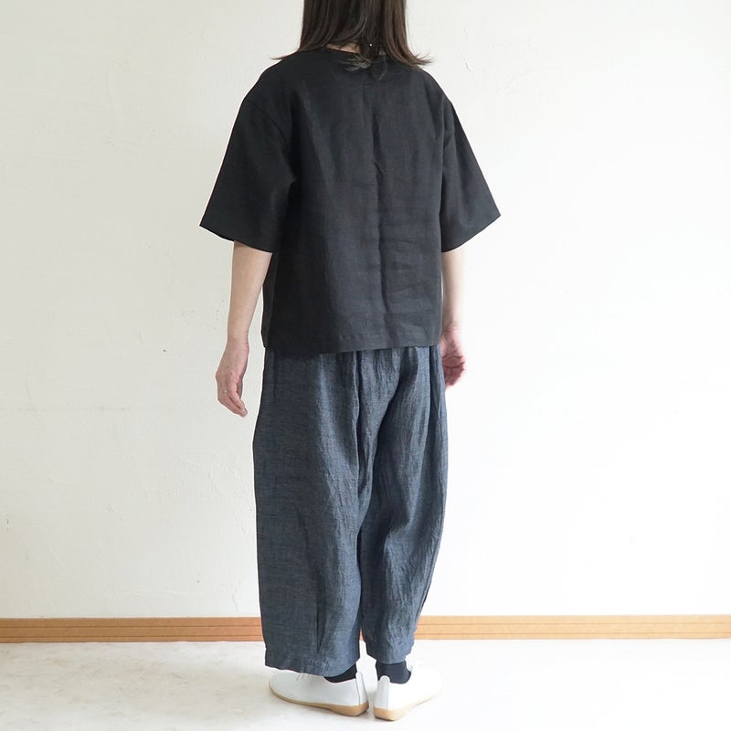 Branch m‘.,ブランチエム,ナチュラル,30代,40代,50代,60代,リネン,麻,ゆったり,パンツ,デニム,デニムパンツ,リネンデニム,ワイドパンツ,コクーンパンツ,バルーンパンツ,フィグパンツ