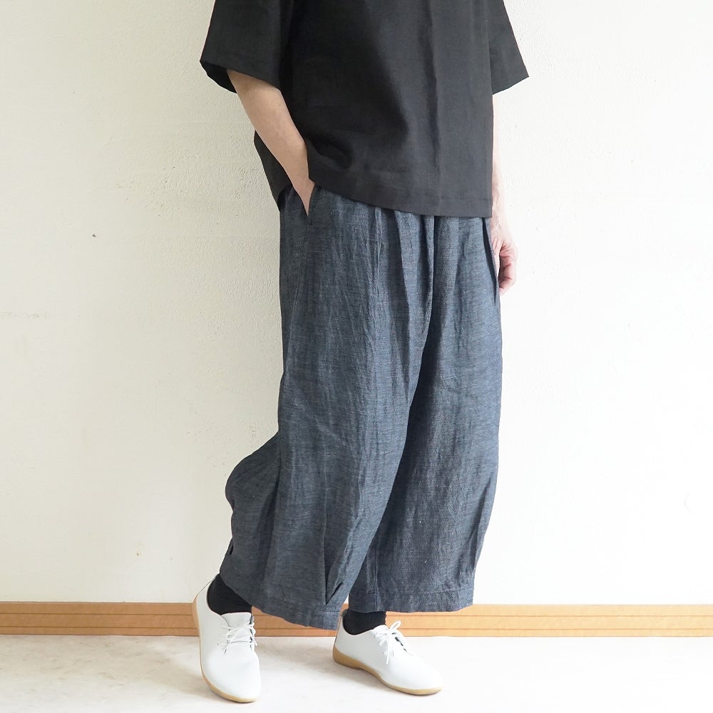 Branch m‘.,ブランチエム,ナチュラル,30代,40代,50代,60代,リネン,麻,ゆったり,パンツ,デニム,デニムパンツ,リネンデニム,ワイドパンツ,コクーンパンツ,バルーンパンツ,フィグパンツ