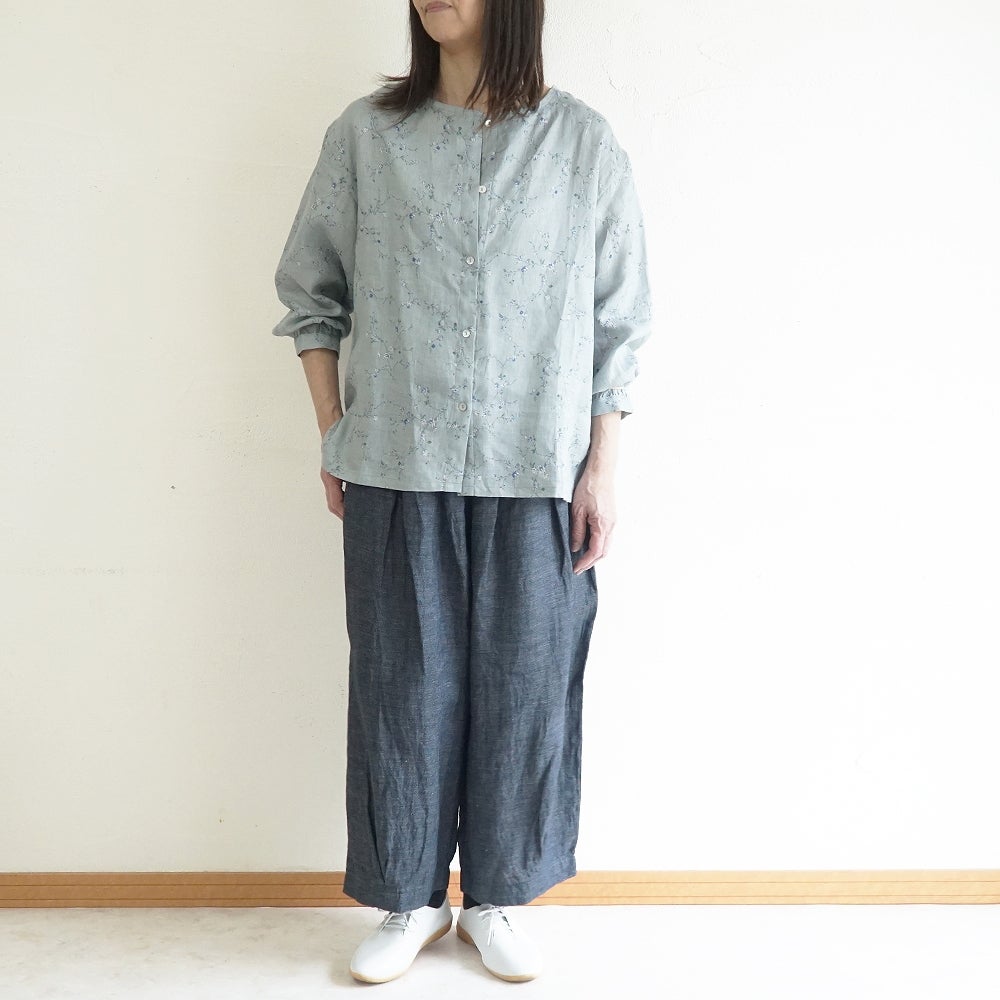 Branch m‘.,ブランチエム,ナチュラル,30代,40代,50代,60代,リネン,麻,ゆったり,パンツ,デニム,デニムパンツ,リネンデニム,ワイドパンツ,コクーンパンツ,バルーンパンツ,フィグパンツ