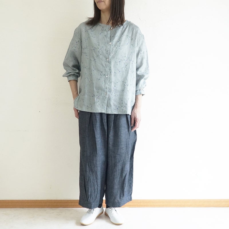 Branch m‘.,ブランチエム,ナチュラル,30代,40代,50代,60代,リネン,麻,ゆったり,パンツ,デニム,デニムパンツ,リネンデニム,ワイドパンツ,コクーンパンツ,バルーンパンツ,フィグパンツ