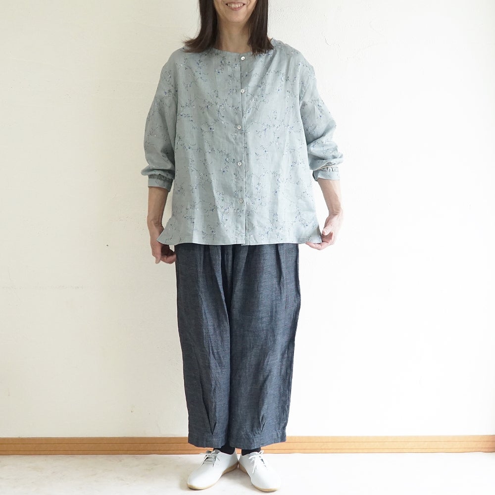 Branch m‘.,ブランチエム,ナチュラル,30代,40代,50代,60代,リネン,麻,ゆったり,パンツ,デニム,デニムパンツ,リネンデニム,ワイドパンツ,コクーンパンツ,バルーンパンツ,フィグパンツ