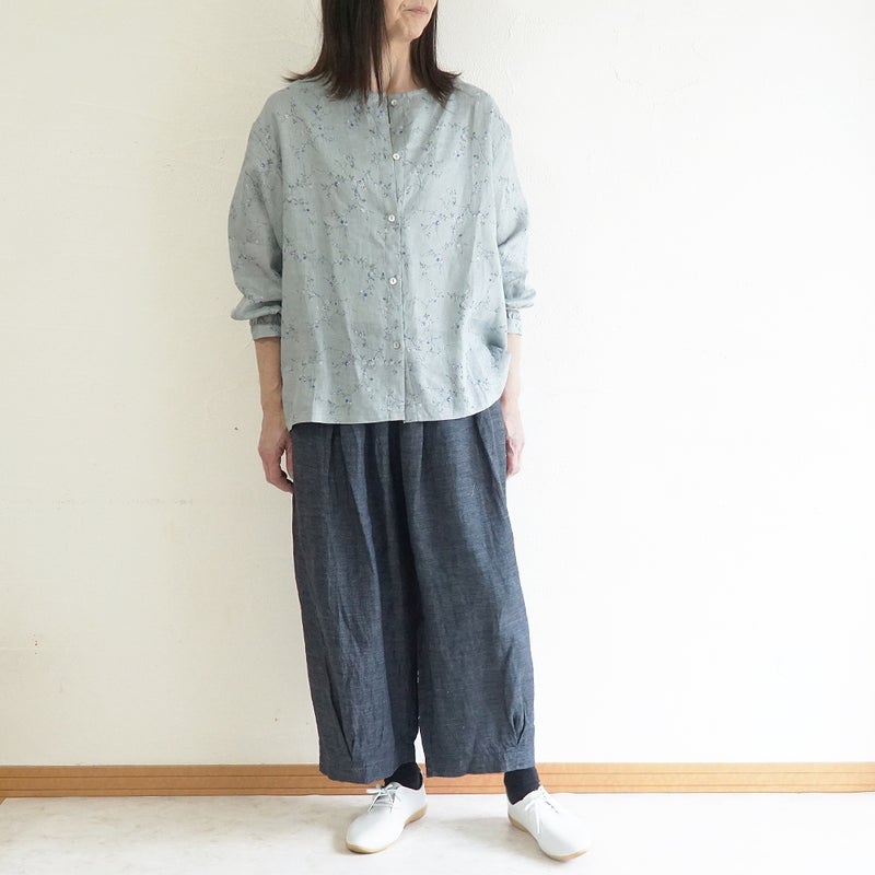 Branch m‘.,ブランチエム,ナチュラル,30代,40代,50代,60代,リネン,麻,ゆったり,パンツ,デニム,デニムパンツ,リネンデニム,ワイドパンツ,コクーンパンツ,バルーンパンツ,フィグパンツ