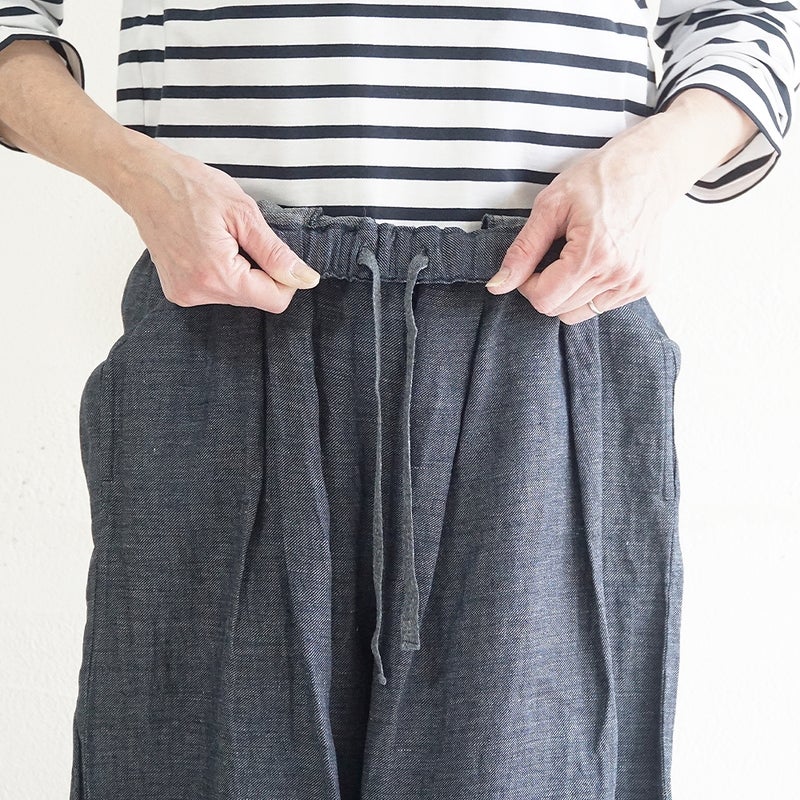 Branch m‘.,ブランチエム,ナチュラル,30代,40代,50代,60代,リネン,麻,ゆったり,パンツ,デニム,デニムパンツ,リネンデニム,ワイドパンツ,コクーンパンツ,バルーンパンツ,フィグパンツ