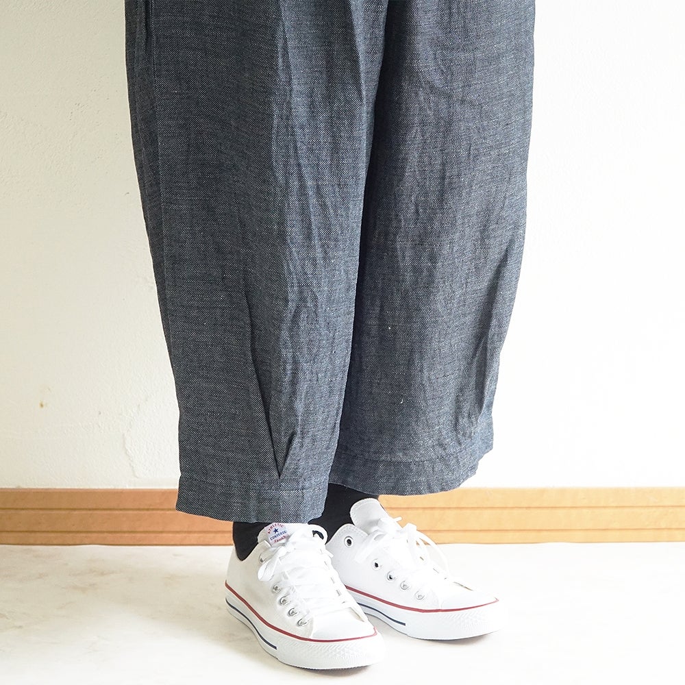 BR6071】 リネンデニム・フィグパンツ | ブランチエム│50代からの女性