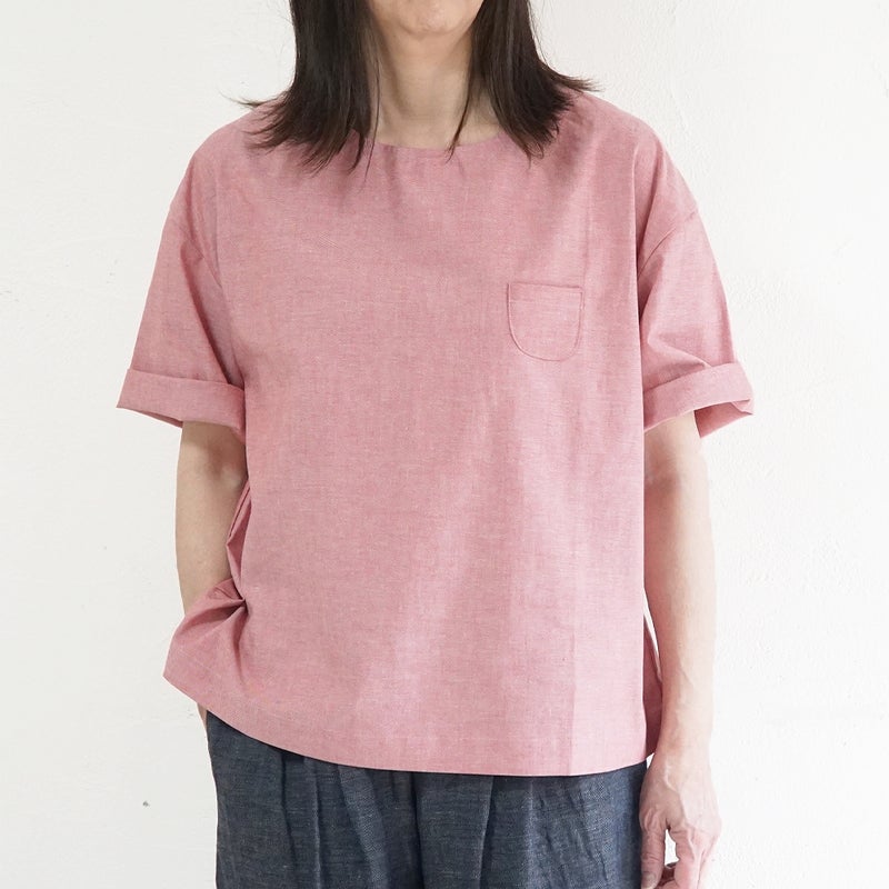 Branch m‘.,ブランチエム,ナチュラル,30代,40代,50代,60代,リネン,ゆったり,blouse,ブラウス,コットンブラウス,プルオーバー,プルオーバーブラウス,Tシャツ,