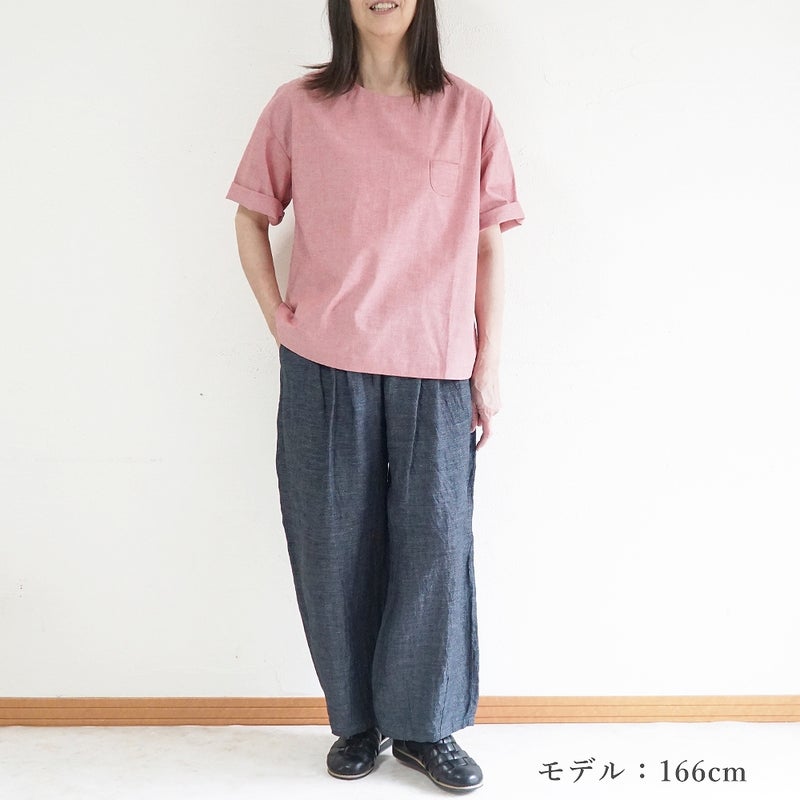 Branch m‘.,ブランチエム,ナチュラル,30代,40代,50代,60代,リネン,ゆったり,blouse,ブラウス,コットンブラウス,プルオーバー,プルオーバーブラウス,Tシャツ,