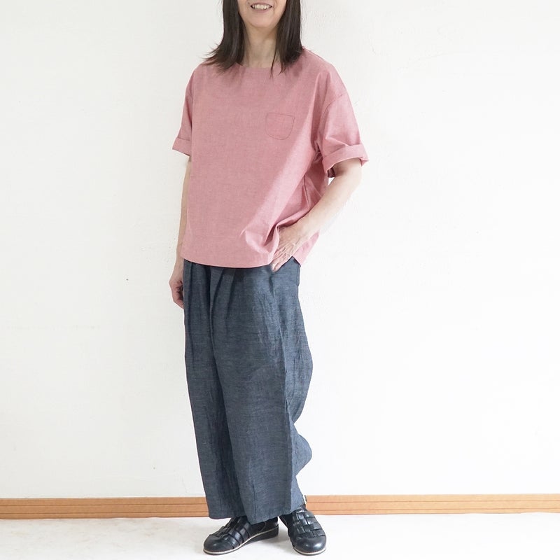 Branch m‘.,ブランチエム,ナチュラル,30代,40代,50代,60代,リネン,ゆったり,blouse,ブラウス,コットンブラウス,プルオーバー,プルオーバーブラウス,Tシャツ,